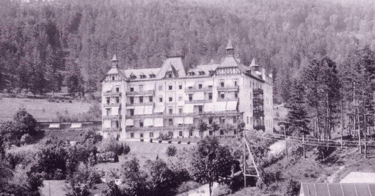 Bild zeigt Sanatorium Wienerwald, in dem Franz Kafka 1924 behandelt wurde